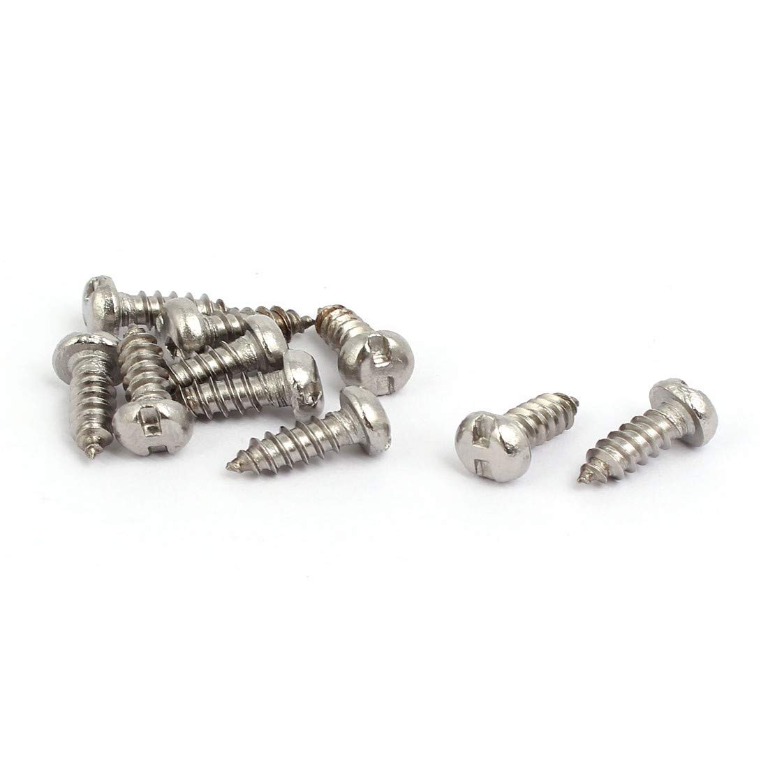 Lon0167 New M4.2x13mm 304 Featured Stainless Steel H-Type reliable efficacy Pan Head Self Tapping Security Screw 10pcs(id:e7b 53 ac 11d)