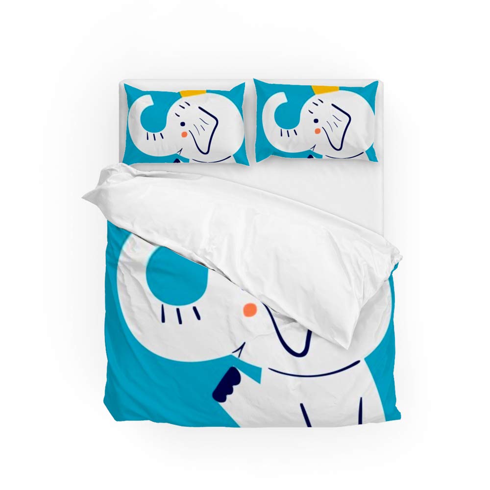Housse de couette éléphant Queen Size, la solution contre le linge froissé