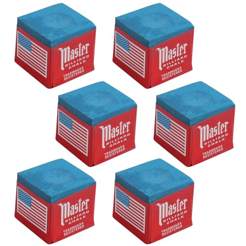 Riybyds 6 Pezzi Gessetti da Biliardo Professionali, Gesso Biliardo Scatola, Gessetti per Stecca da Biliardo di Alta qualità, per Stecche da Biliardo, Migliora Precisione e Durata