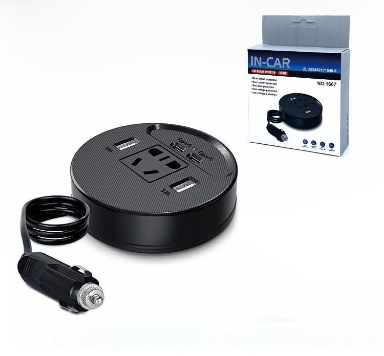 Automotive Inverter 150W High Power 2 3.1AUSB 2 Type-c 220V Two-in-one Socket Car Inverter-image-13