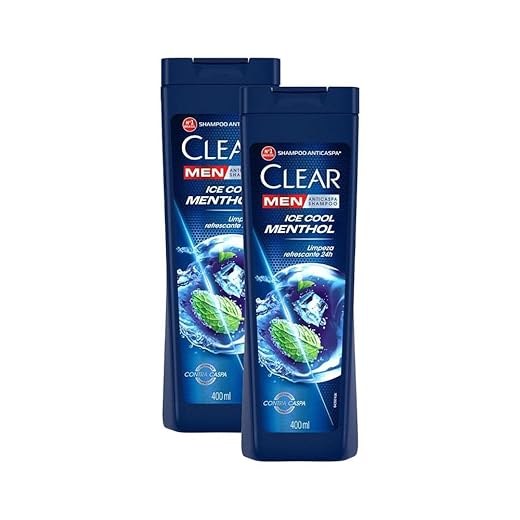 Kit 2 Shampoos Clear Men Anticaspa Ice Cool Menthol 400ml