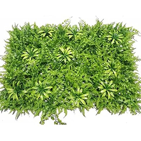 LVYXON 40x60 CM Artificial Square Plant Wall Green Plant Wall Decoration Plastic Fake Lawn Home Outdoor Artificial Landscape Cover