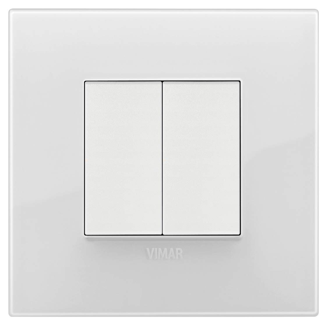 Vimar 0K03925.05 Arké Kit comando connesso, senza fili e senza batterie, VIEW Wireless standard Bluetooth completo di supporto, tasti, placca 2M, Grigio Bianco