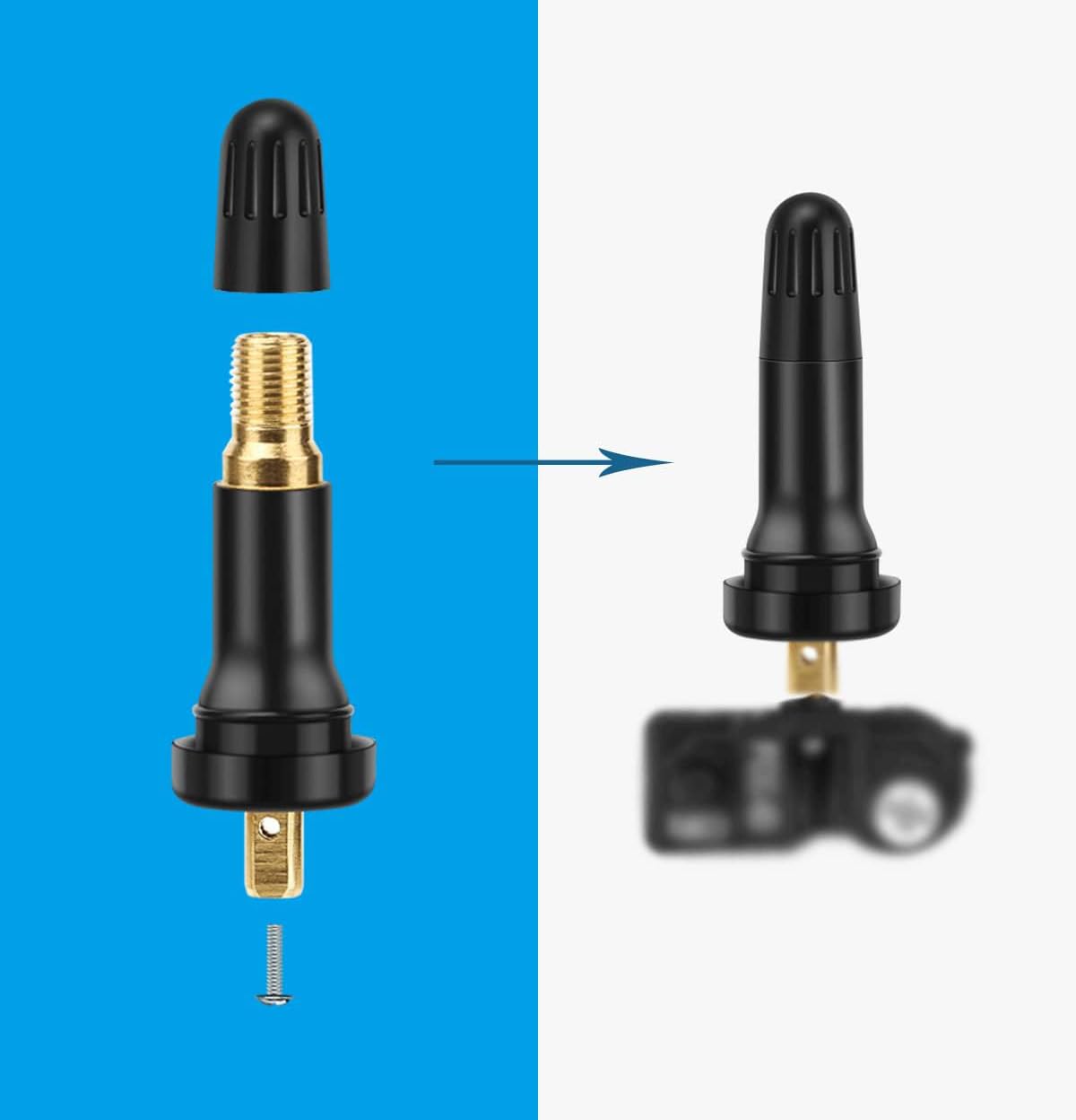 Pack of 8 TPMS Tyre Pressure Sensor Car Valve Rubber Valve
