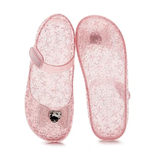 Jelly Shoes for Little Girls Kids Toddler Princess Sandals Birthday Dance Party Heart Rhinestone Bow Mary Jane Shoes3