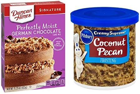 Duncan Hines Melange Pour Gateau Au Chocolat Allemand 432 3 G Et Glacage Pillsbury Noix De Coco 425 2 G Amazon Fr Epicerie