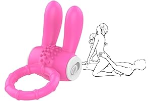 Silicone Vibrating Cock Ring with Rabbit Ears