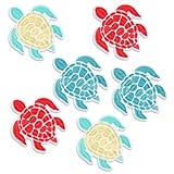6 Stück Flicken zum Aufbügeln Kinder Patches zum Aufbügeln Niedliche Schildkröte Aufnäher Bestickte Kinder Aufnäher Meeresschildkröte Bestickter Aufbügelflicken für Hut Jeans Rucksäcke DIY Kleidung