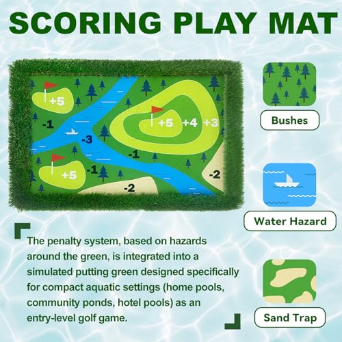 Cupohus Stable Floating Golf Green for Pool-35″x 24″ Floatin...