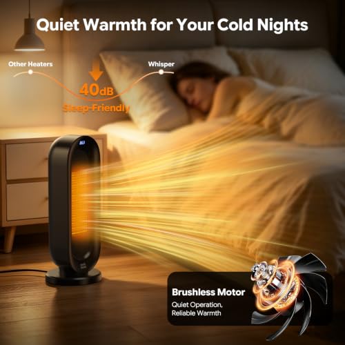 Minthouz PTC Ceramic Space Heater, 1500W Electric Heaters with Thermostat - image 7