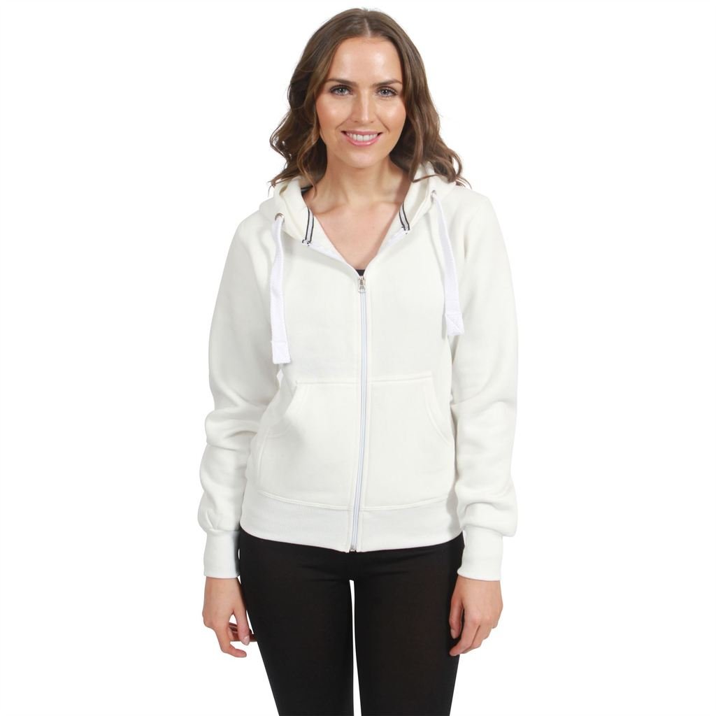 H&F Girls Women Ladies Plain Full Sleeve 2 Pocket Zip Up Plus Size Fleece Hoodie Jacket Cardigan Winter Top Plus Size XL XXL XXXL 8-22 ** 21 Colors **