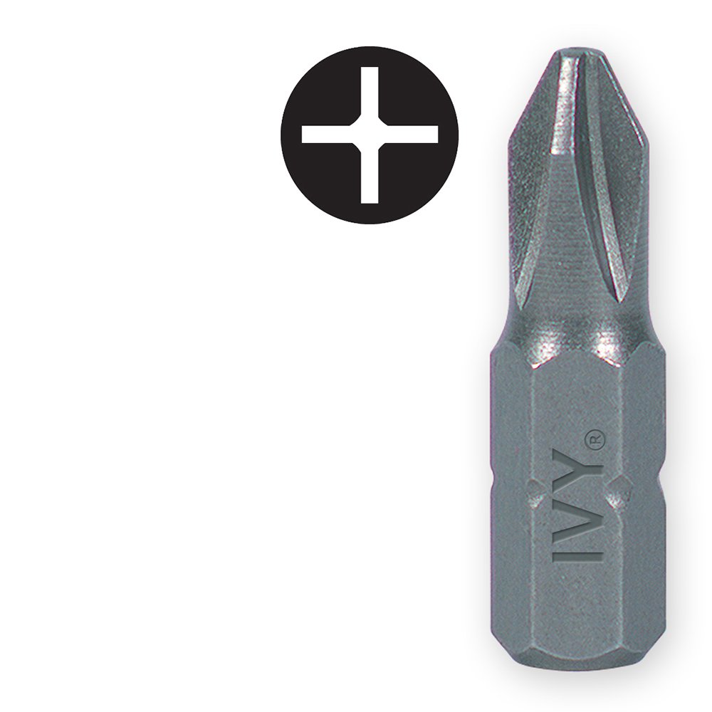 Ivy Classic 45002 2,54 cm # 2 Phillips Insert Bit, impacto Plus, 100-Pack