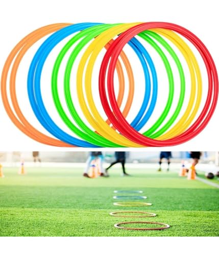 OISE ART STORE Trade Shop - Set 12 Pz Cerchi Piatti Colorati per Fitness Esercizi di Coordinazione da 40cm