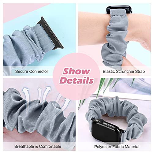 Xfyele Scrunchie Solo Loop Watch Bands Compatible With Apple Watch 42Mm 44Mm 45Mm, Elastic Soft Pattern Printed Fabric Replacement Wristbands Bracelet Strap Women Girl For Iwatch Series 8/7/6/5/4/3/2/1/Se #TOP2