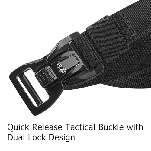 1" Web Belt for Men Quick Release Dual Lock Buckle Nylon Tactical Belts3