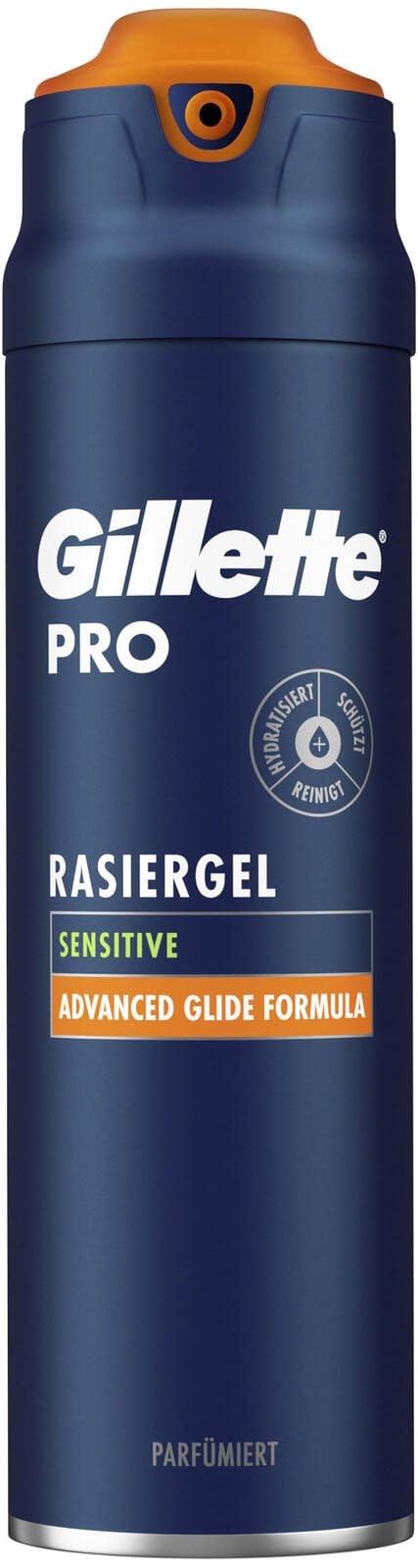 Gillette Gel de afeitar profesional para hombres enfría la piel para calmarla e hidrata el pelo de la barba 200 ml