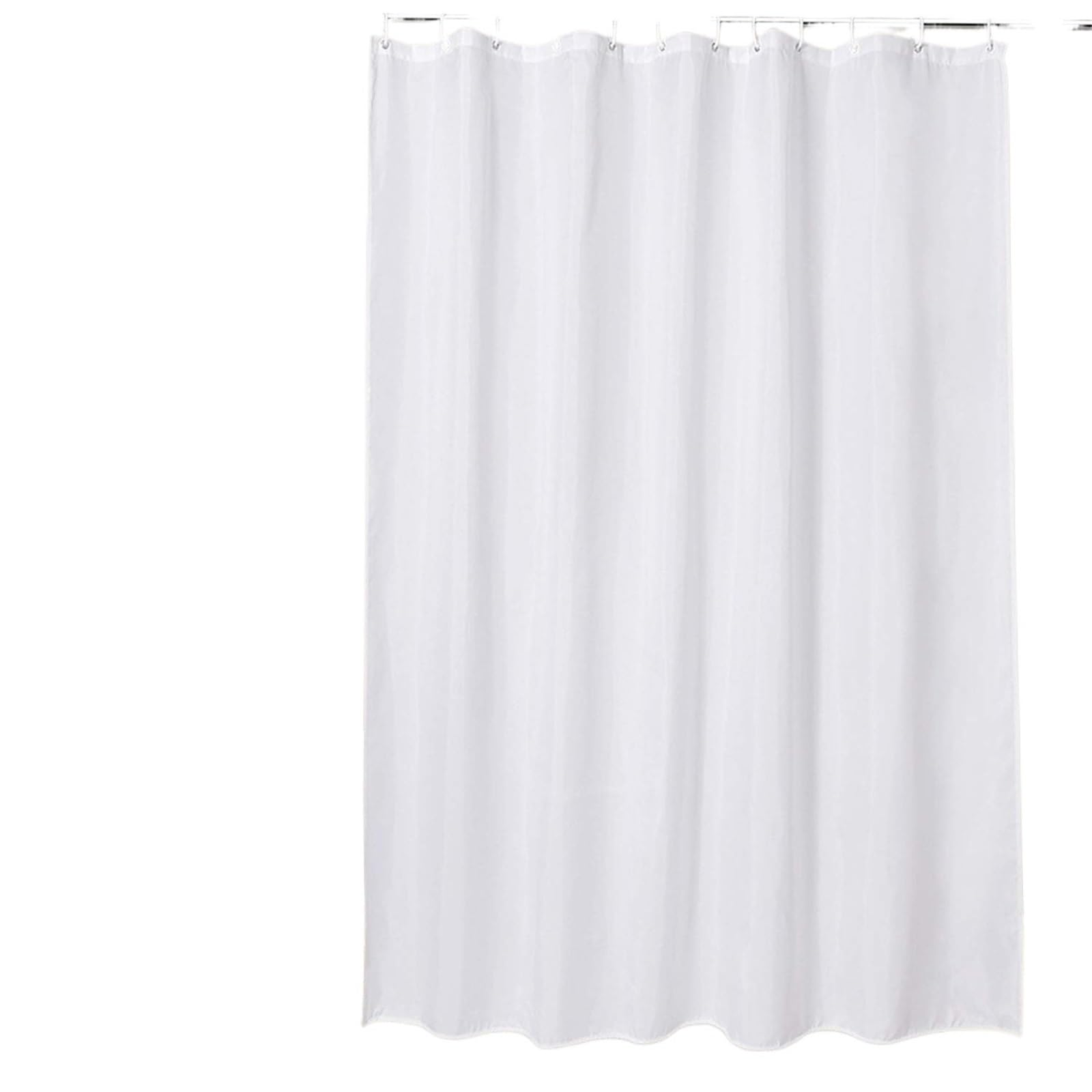 duschvorhang Duschvorhang, weiß, wasserdicht, Polyester-Touch, maschinenwaschbar, beschwerter Boden, hält an Ort und Stelle(White,180x200cm)