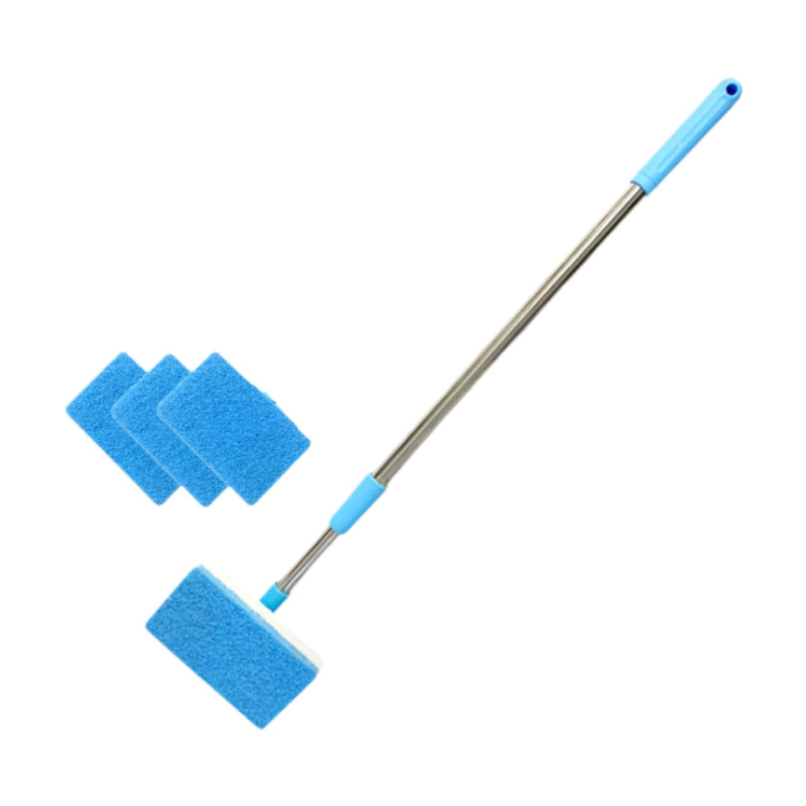 perfk Brosse de Nettoyage D'Aquarium Outil Complet et Grattoir à Algues Épurateur de Vitres avec Manche Long Télescopique Adapté pour L'Entretien des Bacs, Tête Carrée 3