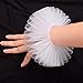 GRACEART Elizabethan Wrist Ruffs Ruffled Cuff Clown Arm Bands 1 Piece White Cuff