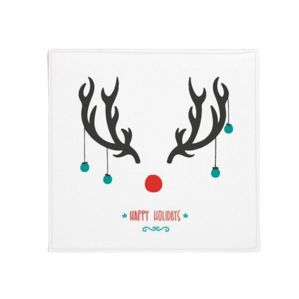 Tapis rond Noël Elk Sled flocon anti-dérapant 60cm de salon cuisine et salle de bain