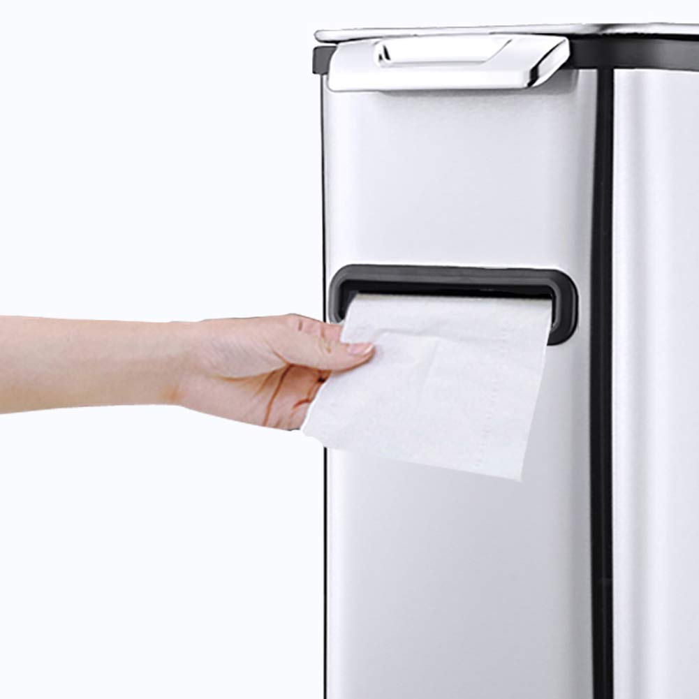 Czujnik ruchu automatyczny kosz na śmieci inteligentny szczelny pojemnik na śmieci ze stali nierdzewnej recykling pojemnik wielofunkcyjny 3 w 1/2 w 1, 7 l pojemnik na śmieci bezdotykowy prostokątny z wewnętrzną beczką