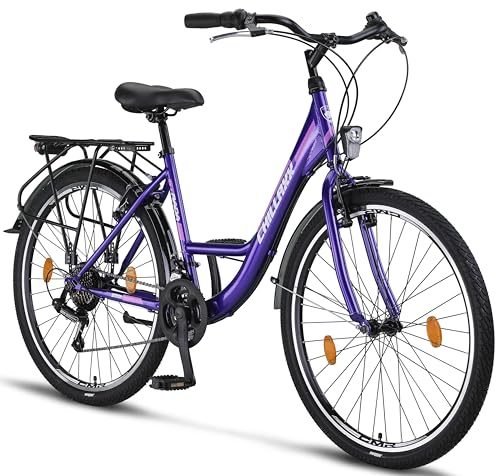 Chillaxx Vélo de Route Premium City Bike de 26 et 28 pouces, vélo pour filles, garçons, hommes et femmes, dérailleur à 21 vitesses, vélo néerlandais (26...