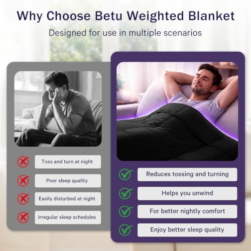 Image of Weighted Blanket for Adults 20lbs, 78 inchx86 inch, King Size Cooling Heavy Throw Blanket for 180-220lbs, Microfiber Soft Thick Big Blankets Weighted Comforter Breathable Gift for Sleeping, Black