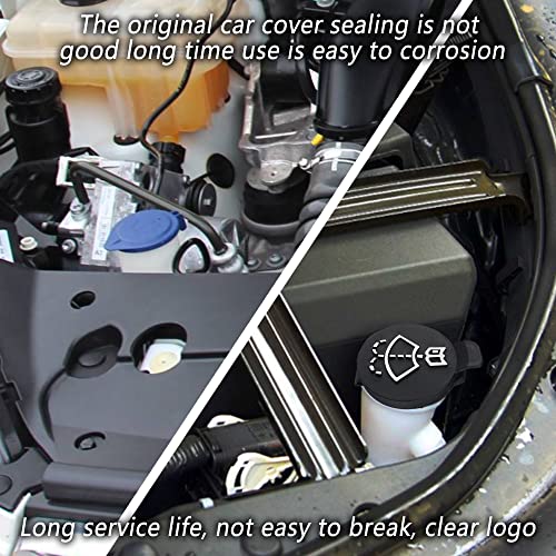 Windshield Wiper Washer Fluid Reservoir Tank Bottle Cap Replacement Parts-Oem #13227300,12767700,12788573-Compatible For Chevrolet Buick Gmc Cadillac Canyon - No-Brainer Install #TOP2