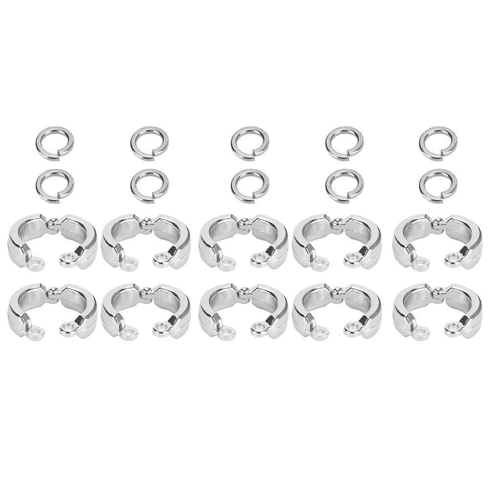 10Pcs Anelli per Piedi per Uccelli Anello in Metallo per Gambe di Pappagalli Attività di Addestramento per Mosche All'aperto Clip di Apertura Accessori per Piccoli Uccelli Animali Domestici(n.6)