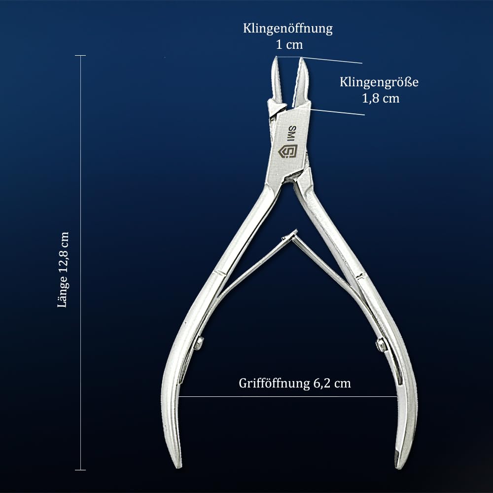 SMI 12.7 cm Tagliaunghie di precisione per Unghie Tronchesino Unghie Manicure Pedicure Unghie Spesse Incarnite Acciaio Inox