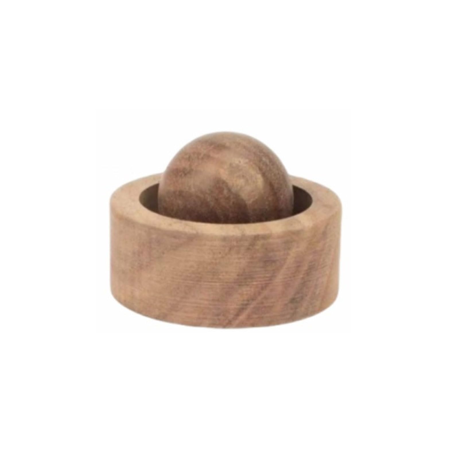 Piceioep Walnut Elegant Wooden Aromatherapies Ball Diffuser Handcrafted Solid Wood For Essential Oil Not Electricity Home Car Decors Bedroom Aromatherapies Wood Diffuser