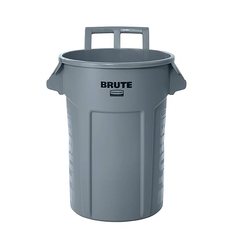 Miniatura 2 de Rubbermaid Productos Comerciales Vented Rueda Brute Contenedor de Basura, 32 Gal Gris, para PaisajistasSitios de ConstrucciónRestaurantesParte