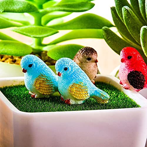 Miniature Bird Figurines Bird Decorative Figurines Dollhouse Simulation Bird Figures Toy Mini Bird Figures Cute Animal Model For Fairy Garden, Miniatures Moss Decoration, Micro Landscape (16 Pieces) #TOP3
