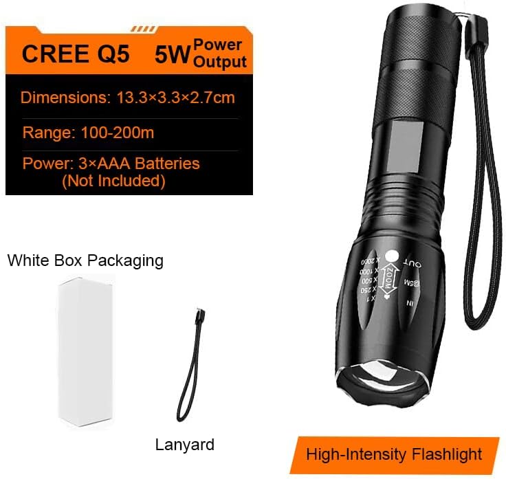 Miniatura 8 de Linterna, linterna pequeña de 1000 lúmenes altos, linterna de mano impermeable para camping, ciclismo, senderismo, uso al aire libre y en el hogar