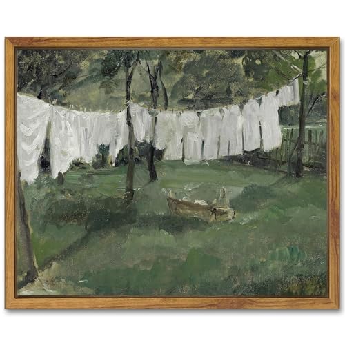 SHENIFY 8x10in Laundry Room Vintage Framed Canvas Wall Art Decor -...