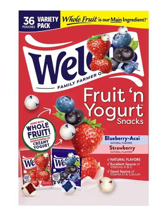 Fruit and Yogurt Snacks, 36 Count, 0.7 Ounce Packets (1 Pack)