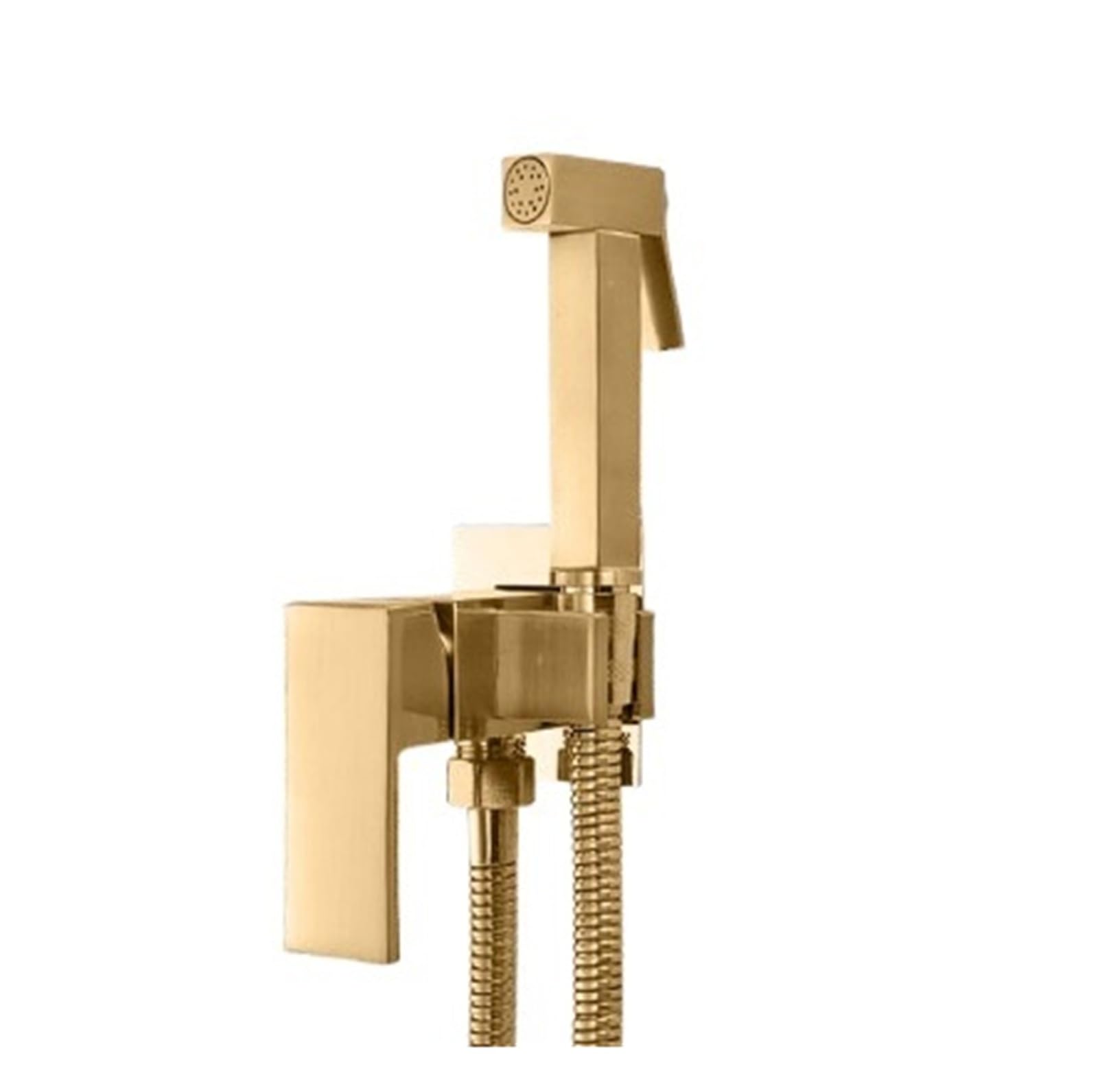 Rubinetto for bidet con doccetta for WC a parete(Brushed Gold A)