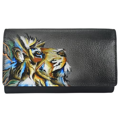 Anna Anuschka Hand-Painted Leather RFID Wallet