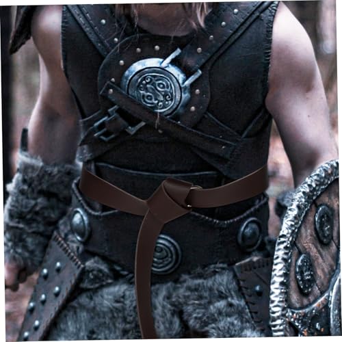 BESTYASH Medieval Viking Belt for Cosplay Pu Accessory for Halloween Renaissance Fairs and Historical Reenactments for Men and Women4