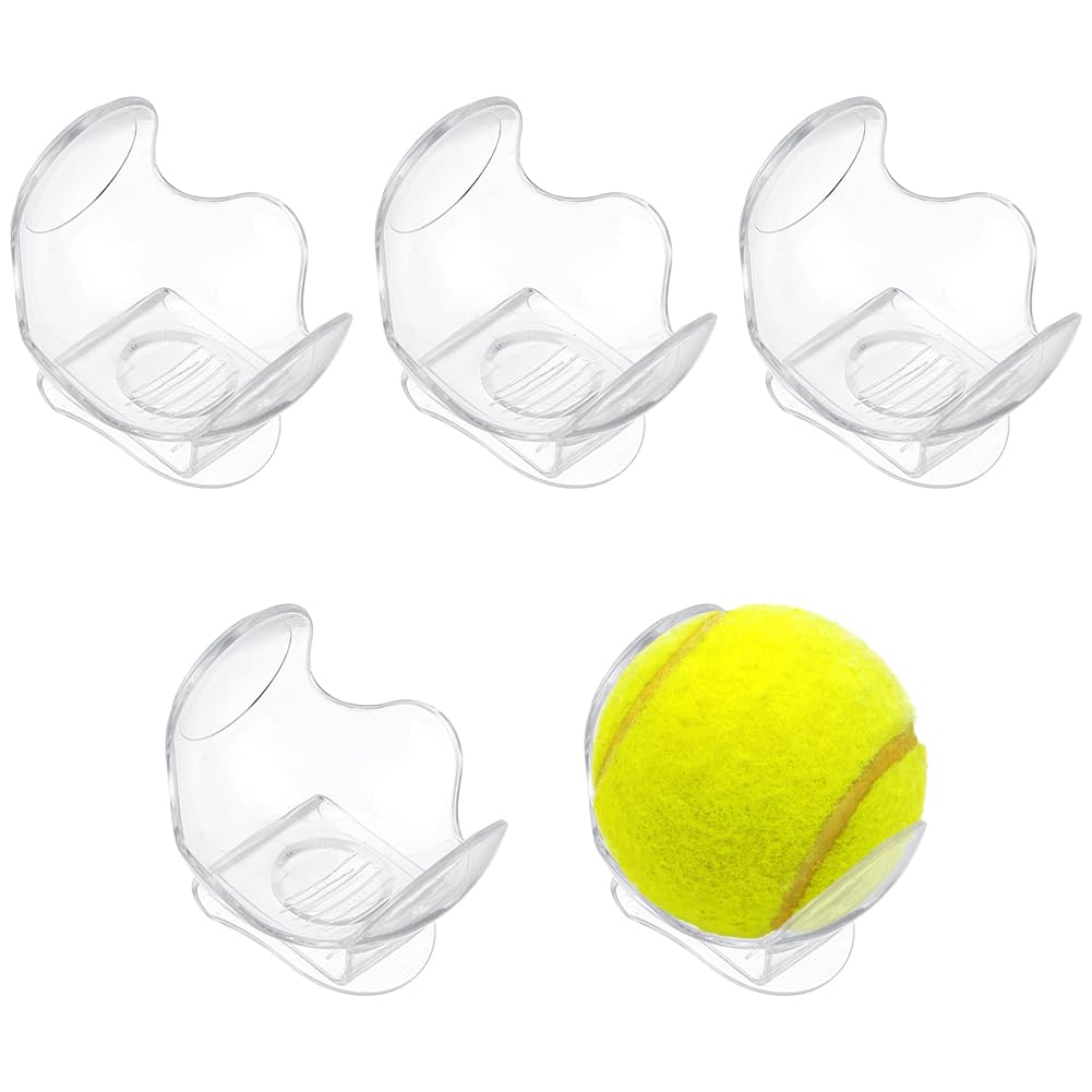 NBEADS 5 Pcs Tennis Ball Waist Clip Holder, ABS Waistband Tennis Ball Holder Clip Clear Display Stand for Practice Matches and Sports Accessories Activities
