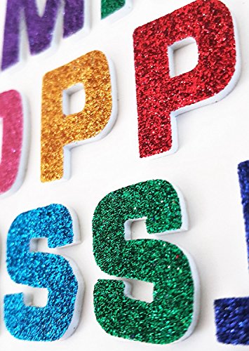 Glitterati - 52 grandi autoadesivi in schiuma con