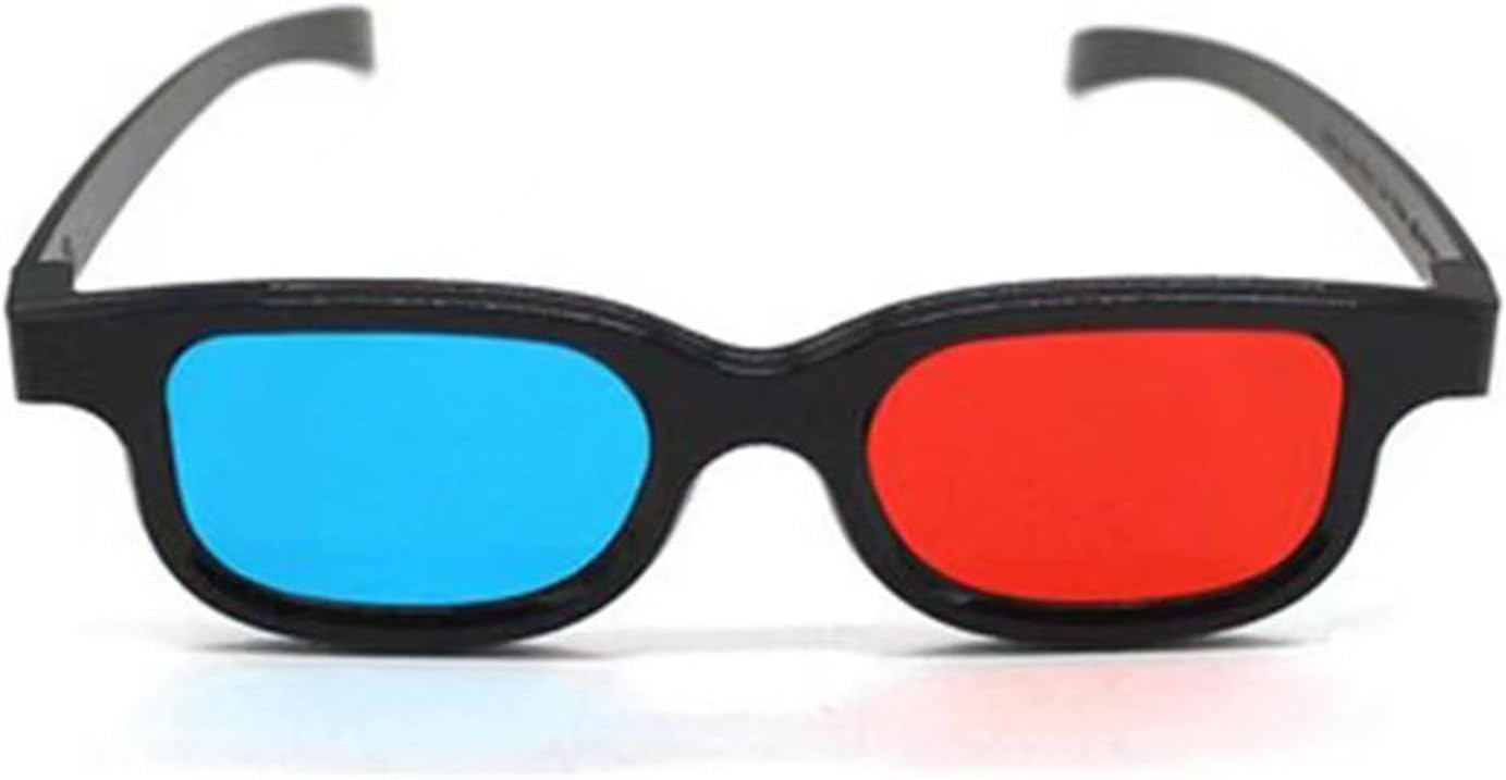 Occhiali 3D rosso-blu – Occhiali 3D per film, giochi e immagini in formato rosso-blu compatibile con monitor PC, televisori e proiettori, occhiali home theater, 16 pezzi