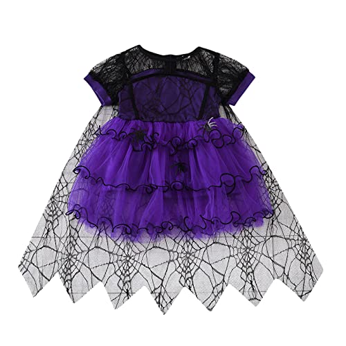 Costume Halloween Bambina 2 Anni Abito Malefica Bimba Vestito Tulle Battesimo Costume Regina Strega Abiti Principessa...