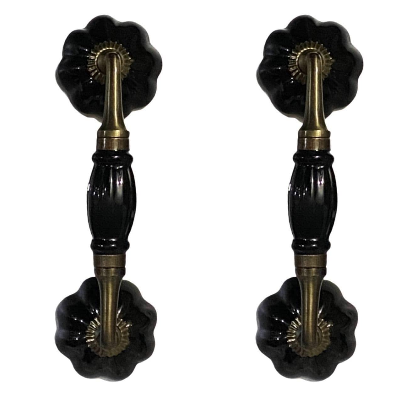 Maison Belle Ceramic Door Handle Gold Antique Finish - (Size 7 Inch, Black) - Hole to Hole 5 INCH (Pack of 1) (B09KLR4QPC) Amazon Price History, Amazon Price Tracker