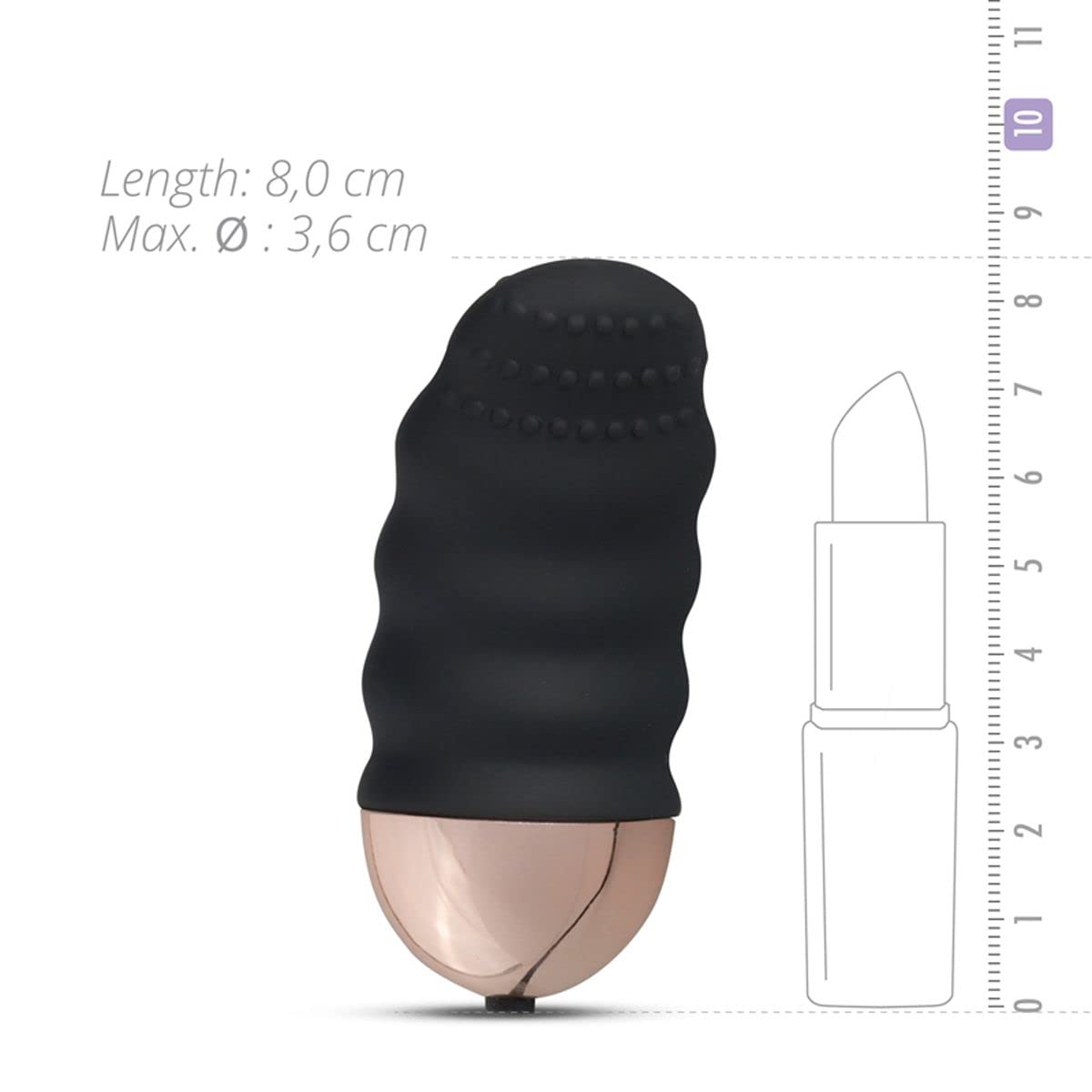 Teazers Uovo Vibrante con Telecomando Wireless - Vibratore Wireless con Creste per una Stimolazione Extra - Telecomando Wireless con Portata Fino a 20 Metri - Nero