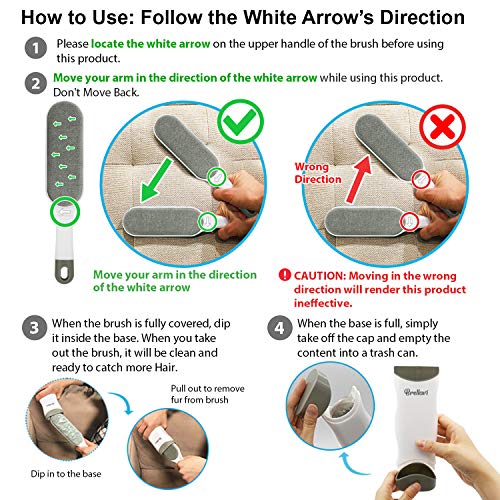 Brellavi PET BRUSH Hair Remover For Cats Dogs: Reusable Fur Removal Brush thumb #2