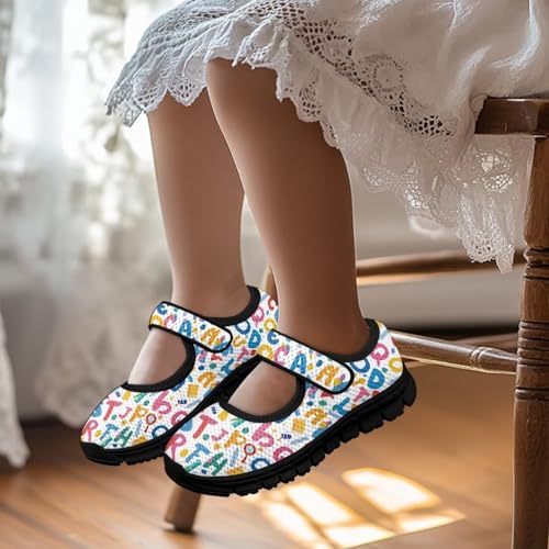 SYtrade Mary Janes Breathable Girls School Uniform Shoes Black Sole3