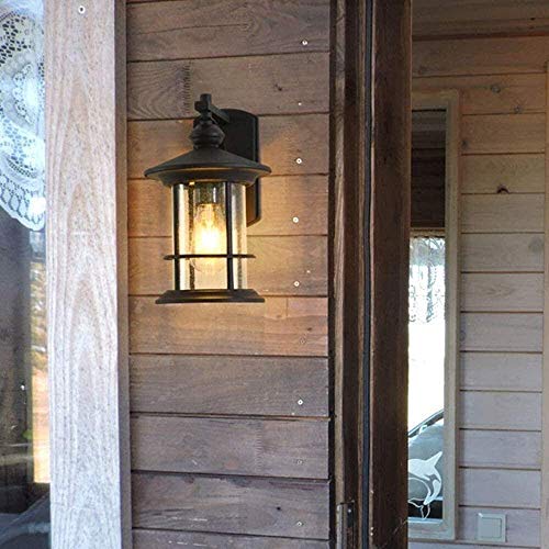 Applique extérieure noir aluminium étanche IP23 avec support de lumière E27