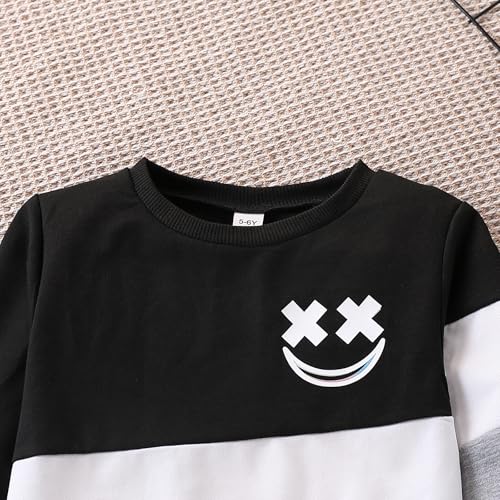 Size 3-12 Years Toddler Boys Clothes Long Sleeve Sweatshirt & Pants 2PCS Casual Kids Boys Fall Outfits Sets3