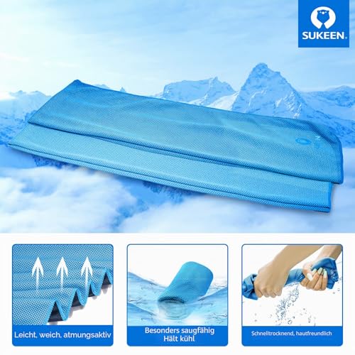 Sukeen Kühltuch Set, kühlendes Handtuch Kühltücher Hals, Handtuch kühlend, Cooling Towel, Kühltücher Sport, Kühlendes Tuch… – Ansicht 2